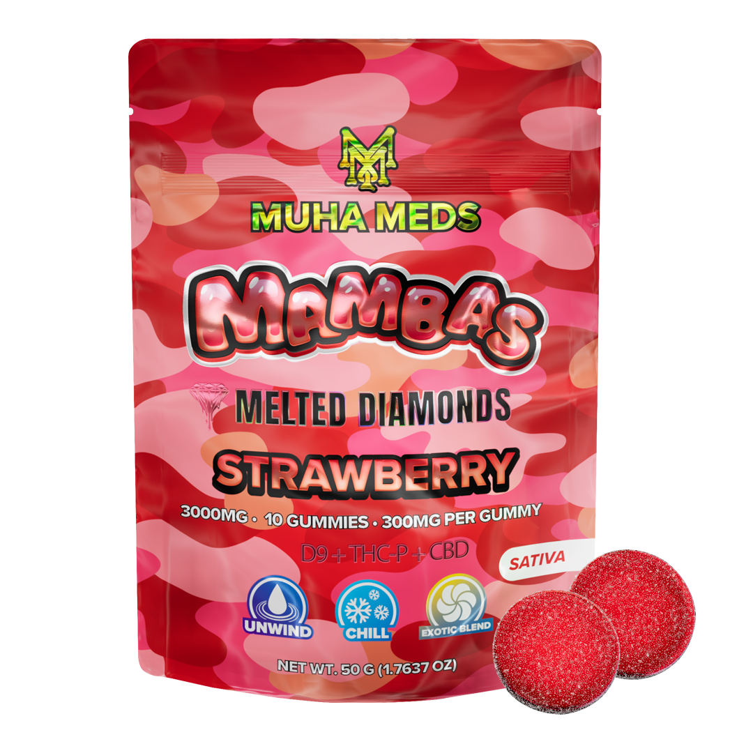 STRAWBERRY SATIVA | MELTED DIAMONDS 3 GRAM GUMMIES